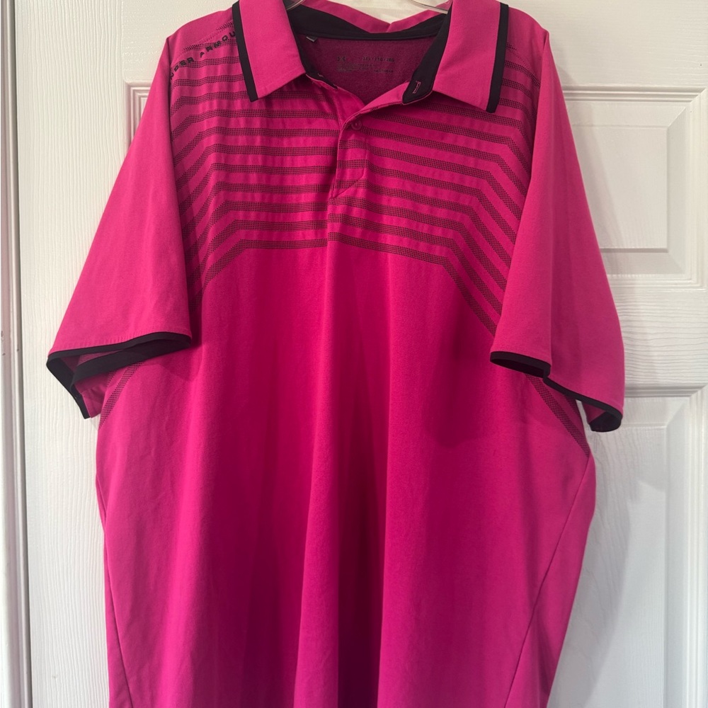 Under Armour Pink Polo with Black Details